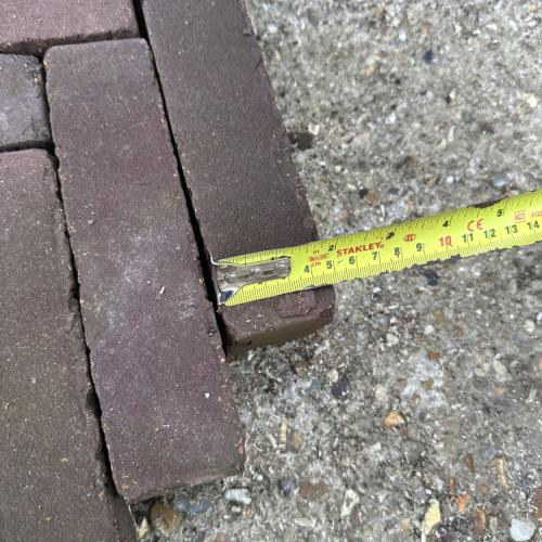 Fired red/purple clay pavers 