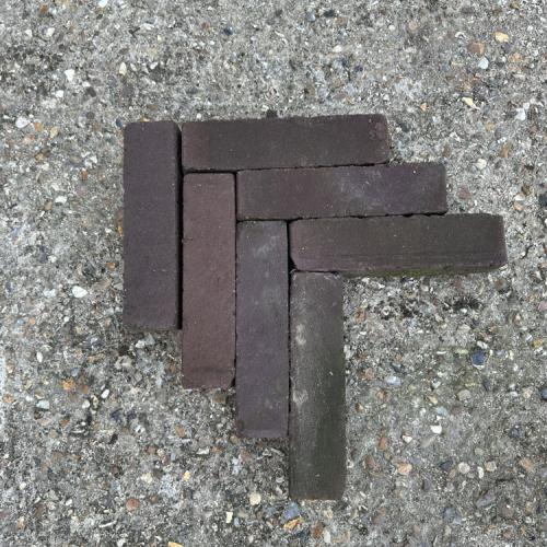 Fired red/purple clay pavers 